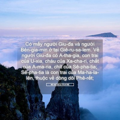 Picture 05 - Nê-hê-mi-a 11:4 VIE - Có mấy người Giu-đa và người - Bible Verse Picture