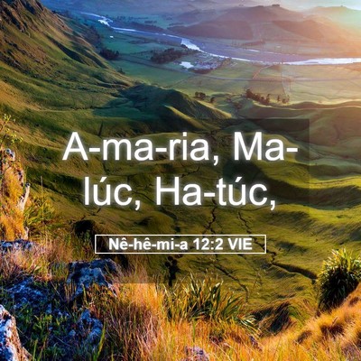 Picture 05 - Nê-hê-mi-a 12:2 VIE - A-ma-ria, Ma-lúc, - Bible Verse Picture