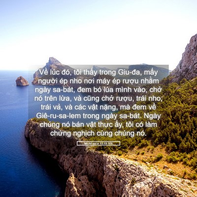 Picture 05 - Nê-hê-mi-a 13:15 VIE - Về lúc đó, tôi thấy trong Giu-đa, mấy - Bible Verse Picture