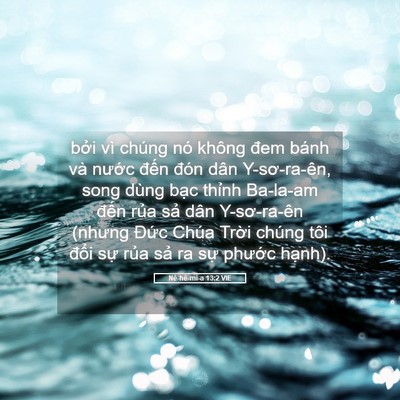 Picture 05 - Nê-hê-mi-a 13:2 VIE - bởi vì chúng nó không đem bánh và - Bible Verse Picture