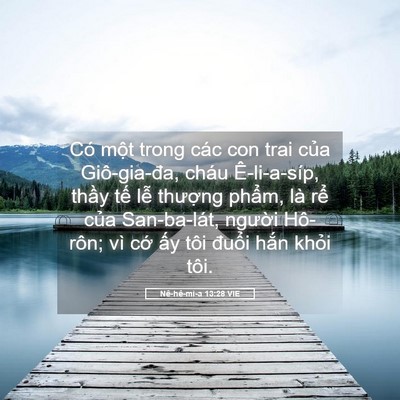 Picture 05 - Nê-hê-mi-a 13:28 VIE - Có một trong các con trai của Giô-gia-đa, - Bible Verse Picture