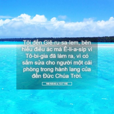 Picture 05 - Nê-hê-mi-a 13:7 VIE - Tôi đến Giê-ru-sa-lem, bèn hiểu điều - Bible Verse Picture