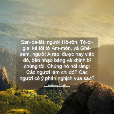 Picture 05 - Nê-hê-mi-a 2:19 VIE - San-ba-lát, người Hô-rôn, Tô-bi-gia, kẻ - Bible Verse Picture