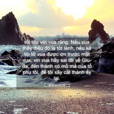 Picture 05 - Nê-hê-mi-a 2:5 VIE - rồi tâu với vua rằng: Nếu vua thấy - Bible Verse Picture