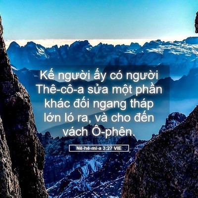 Picture 05 - Nê-hê-mi-a 3:27 VIE - Kế người ấy có người Thê-cô-a sửa - Bible Verse Picture