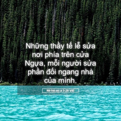 Picture 05 - Nê-hê-mi-a 3:28 VIE - Những thầy tế lễ sửa nơi phía trên - Bible Verse Picture