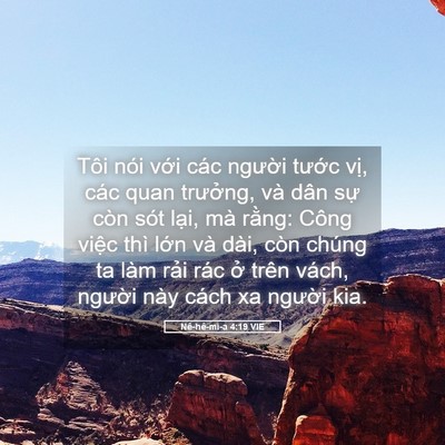 Picture 05 - Nê-hê-mi-a 4:19 VIE - Tôi nói với các người tước vị, các - Bible Verse Picture