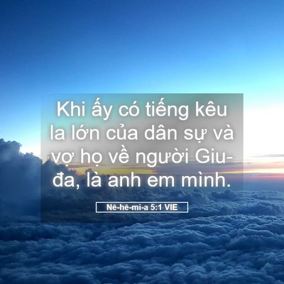 Picture 05 - Nê-hê-mi-a 5:1 VIE - Khi ấy có tiếng kêu la lớn của dân - Bible Verse Picture