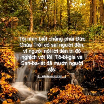Picture 05 - Nê-hê-mi-a 6:12 VIE - Tôi nhìn biết chẳng phải Đức Chúa - Bible Verse Picture