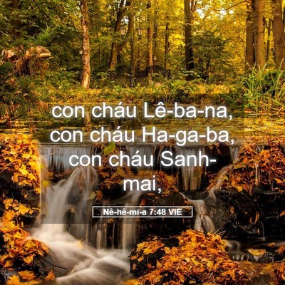 Picture 05 - Nê-hê-mi-a 7:48 VIE - con cháu Lê-ba-na, con cháu Ha-ga-ba, con - Bible Verse Picture