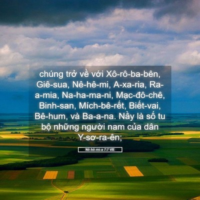 Picture 05 - Nê-hê-mi-a 7:7 VIE - chúng trở về với Xô-rô-ba-bên, - Bible Verse Picture