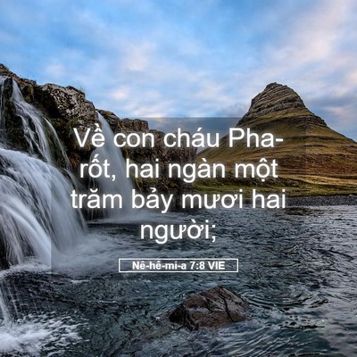 Picture 05 - Nê-hê-mi-a 7:8 VIE - Về con cháu Pha-rốt, hai ngàn một trăm - Bible Verse Picture