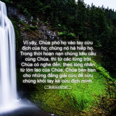 Picture 05 - Nê-hê-mi-a 9:27 VIE - Vì vậy, Chúa phó họ vào tay cừu địch - Bible Verse Picture