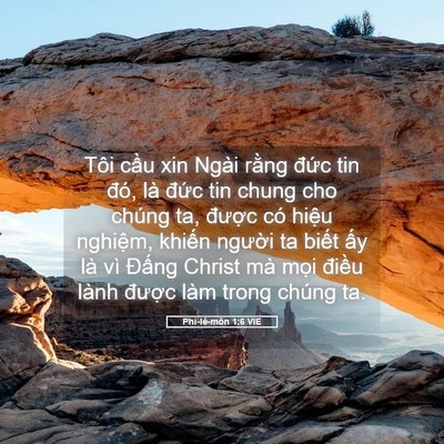 Picture 05 - Phi-lê-môn 1:6 VIE - Tôi cầu xin Ngài rằng đức tin đó, là - Bible Verse Picture