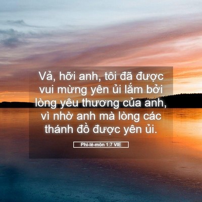Picture 05 - Phi-lê-môn 1:7 VIE - Vả, hỡi anh, tôi đã được vui mừng - Bible Verse Picture