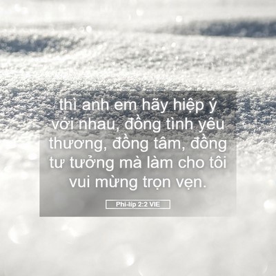 Picture 05 - Phi-líp 2:2 VIE - thì anh em hãy hiệp ý với nhau, đồng - Bible Verse Picture