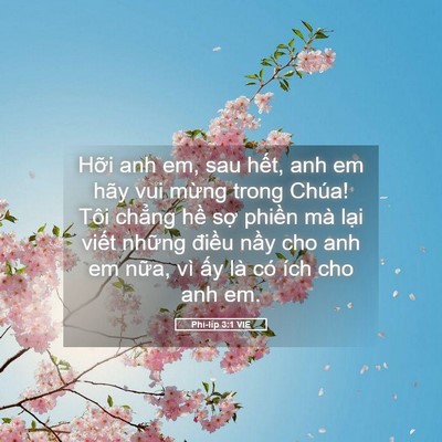 Picture 05 - Phi-líp 3:1 VIE - Hỡi anh em, sau hết, anh em hãy vui mừng - Bible Verse Picture