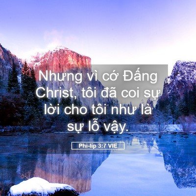 Picture 05 - Phi-líp 3:7 VIE - Nhưng vì cớ Đấng Christ, tôi đã coi - Bible Verse Picture