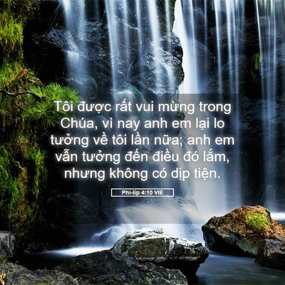 Picture 05 - Phi-líp 4:10 VIE - Tôi được rất vui mừng trong Chúa, vì - Bible Verse Picture