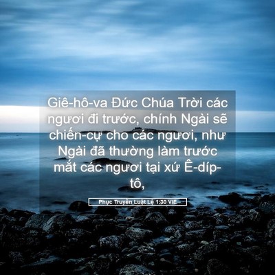 Picture 05 - Phục Truyền Luật Lệ 1:30 VIE - Giê-hô-va Đức Chúa Trời các ngươi đi - Bible Verse Picture