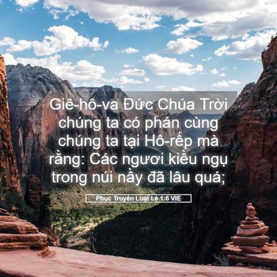Picture 05 - Phục Truyền Luật Lệ 1:6 VIE - Giê-hô-va Đức Chúa Trời chúng ta có - Bible Verse Picture