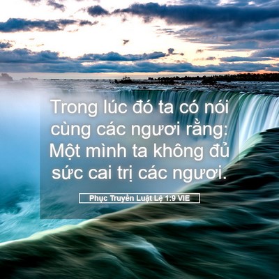 Picture 05 - Phục Truyền Luật Lệ 1:9 VIE - Trong lúc đó ta có nói cùng các ngươi - Bible Verse Picture