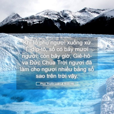 Picture 05 - Phục Truyền Luật Lệ 10:22 VIE - Khi tổ phụ ngươi xuống xứ Ê-díp-tô, - Bible Verse Picture