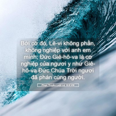 Picture 05 - Phục Truyền Luật Lệ 10:9 VIE - Bởi cớ đó, Lê-vi không phần, không - Bible Verse Picture