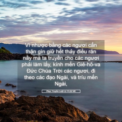 Picture 05 - Phục Truyền Luật Lệ 11:22 VIE - Vì nhược bằng các ngươi cẩn thận - Bible Verse Picture