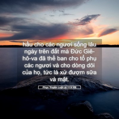 Picture 05 - Phục Truyền Luật Lệ 11:9 VIE - hầu cho các ngươi sống lâu ngày trên - Bible Verse Picture