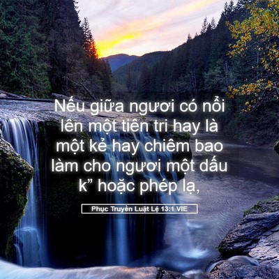 Picture 05 - Phục Truyền Luật Lệ 13:1 VIE - Nếu giữa ngươi có nổi lên một tiên - Bible Verse Picture