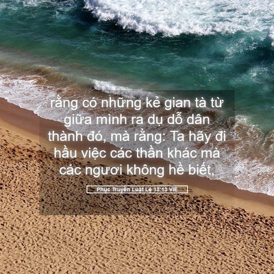 Picture 05 - Phục Truyền Luật Lệ 13:13 VIE - rằng có những kẻ gian tà từ giữa - Bible Verse Picture