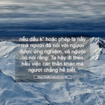 Picture 05 - Phục Truyền Luật Lệ 13:2 VIE - nếu dấu k” hoặc phép lạ nầy mà - Bible Verse Picture