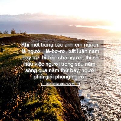 Picture 05 - Phục Truyền Luật Lệ 15:12 VIE - Khi một trong các anh em ngươi, là người - Bible Verse Picture
