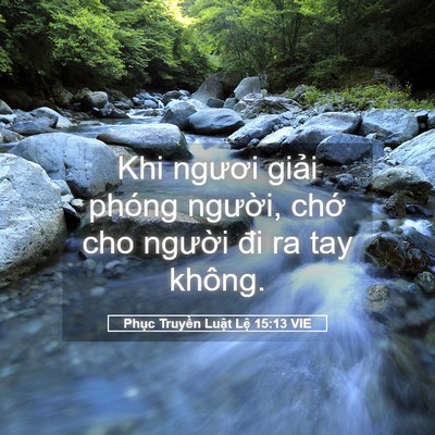 Picture 05 - Phục Truyền Luật Lệ 15:13 VIE - Khi ngươi giải phóng người, chớ cho - Bible Verse Picture