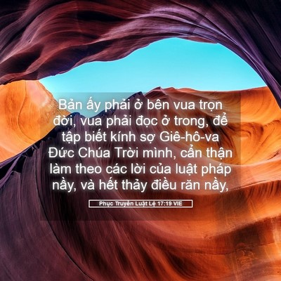 Picture 05 - Phục Truyền Luật Lệ 17:19 VIE - Bản ấy phải ở bên vua trọn đời, vua - Bible Verse Picture
