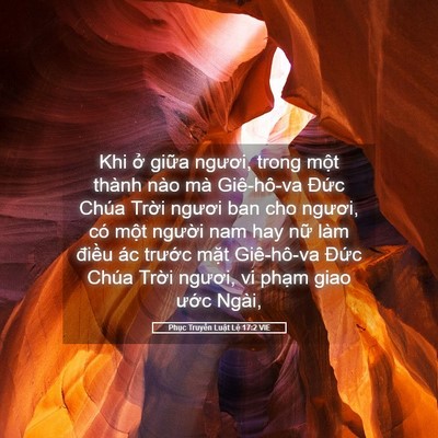 Picture 05 - Phục Truyền Luật Lệ 17:2 VIE - Khi ở giữa ngươi, trong một thành nào - Bible Verse Picture