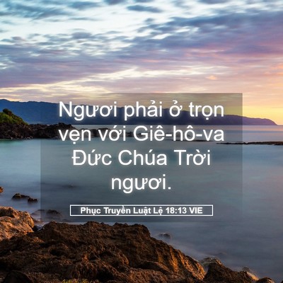 Picture 05 - Phục Truyền Luật Lệ 18:13 VIE - Ngươi phải ở trọn vẹn với Giê-hô-va - Bible Verse Picture