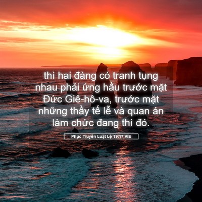 Picture 05 - Phục Truyền Luật Lệ 19:17 VIE - thì hai đàng có tranh tụng nhau phải - Bible Verse Picture