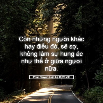 Picture 05 - Phục Truyền Luật Lệ 19:20 VIE - Còn những người khác hay điều đó, - Bible Verse Picture