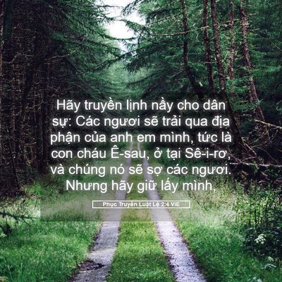 Picture 05 - Phục Truyền Luật Lệ 2:4 VIE - Hãy truyền lịnh nầy cho dân sự: Các - Bible Verse Picture