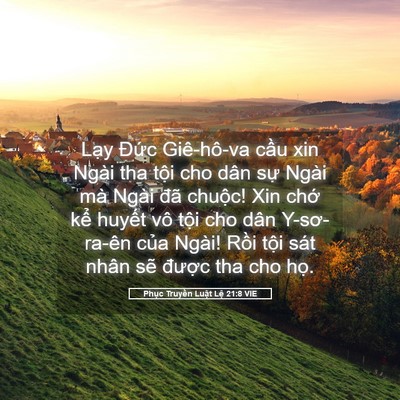 Picture 05 - Phục Truyền Luật Lệ 21:8 VIE - Lạy Đức Giê-hô-va cầu xin Ngài tha - Bible Verse Picture