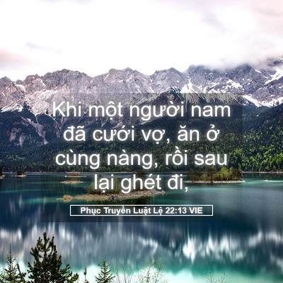 Picture 05 - Phục Truyền Luật Lệ 22:13 VIE - Khi một người nam đã cưới vợ, ăn ở - Bible Verse Picture