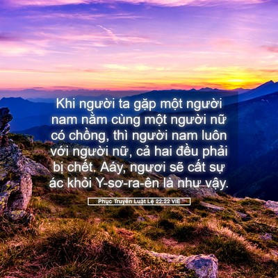 Picture 05 - Phục Truyền Luật Lệ 22:22 VIE - Khi người ta gặp một người nam nằm - Bible Verse Picture