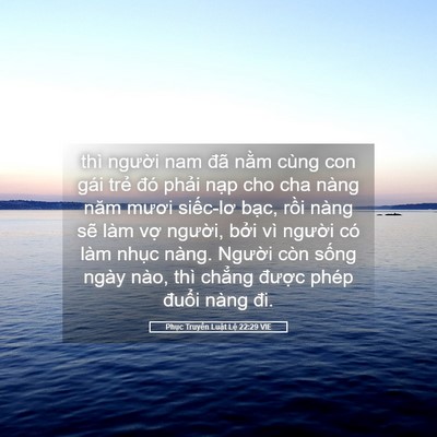Picture 05 - Phục Truyền Luật Lệ 22:29 VIE - thì người nam đã nằm cùng con gái trẻ - Bible Verse Picture