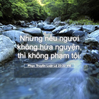 Picture 05 - Phục Truyền Luật Lệ 23:22 VIE - Nhưng nếu ngươi không hứa nguyện, thì - Bible Verse Picture