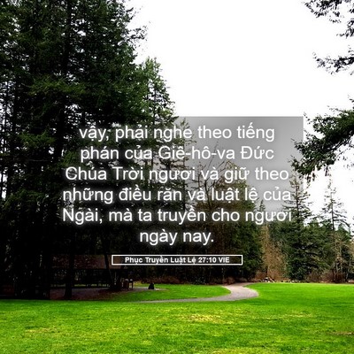 Picture 05 - Phục Truyền Luật Lệ 27:10 VIE - vậy, phải nghe theo tiếng phán của - Bible Verse Picture