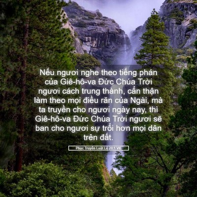 Picture 05 - Phục Truyền Luật Lệ 28:1 VIE - Nếu ngươi nghe theo tiếng phán của - Bible Verse Picture