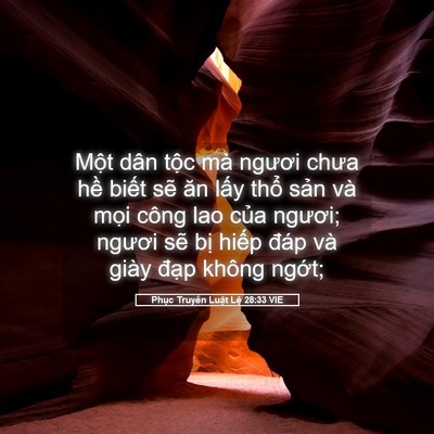 Picture 05 - Phục Truyền Luật Lệ 28:33 VIE - Một dân tộc mà ngươi chưa hề biết - Bible Verse Picture