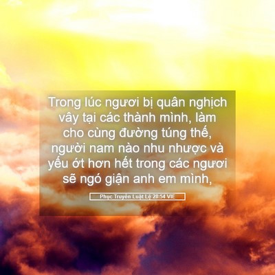 Picture 05 - Phục Truyền Luật Lệ 28:54 VIE - Trong lúc ngươi bị quân nghịch vây tại - Bible Verse Picture